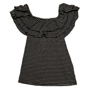 Hollister ruffle tank off shoulder medium